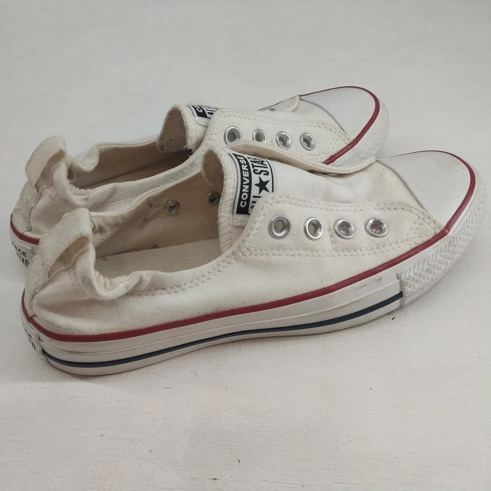 Converse Chuck Taylor All Star Shoreline Slip On White Sneakers 537084F Womens 7 - Picture 3 of 6